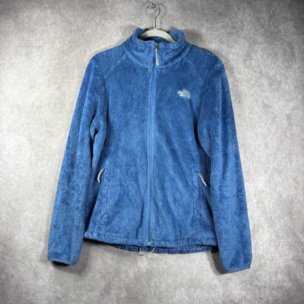 The North Face Osito Fleece Jacket Womens Large Blue Outdoor Hiking Full Zip